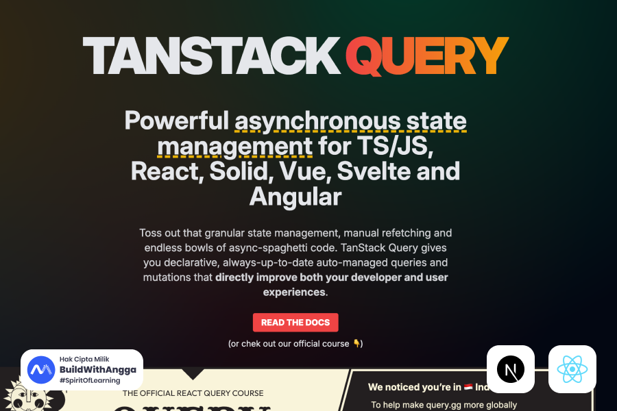 Pengenalan dan Cara Pakai React Query Tanstack Sebagai Pemula Frontend Developer